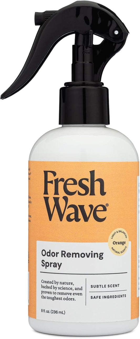 Fresh Wave Orange Scent Odor Removing Spray, 8 fl. oz. | Odor Absorber for Home, Furniture, Fabrics & Trash | Safer Odor Relief
