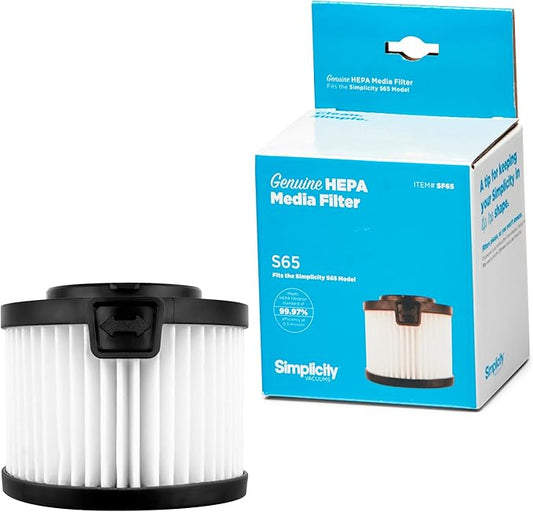 Simplicity Vacuums SF65 Certified Hepa Filter for Simplicity Handheld and Cordless Stick Vacuum Cleaner, S65 Replacement Filter Only