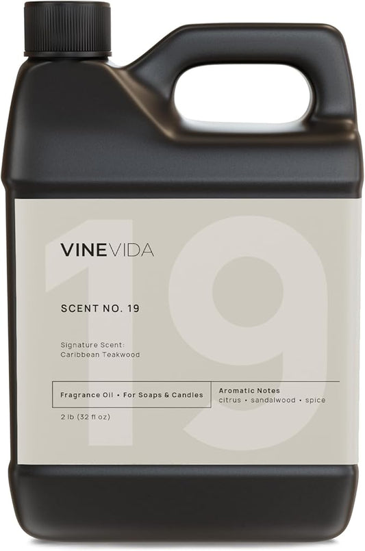 VINEVIDA [32oz] Caribbean Teakwood Fragrance Oil for Candle Making and Soap Making - Premium Candle Scents for Soy Candles