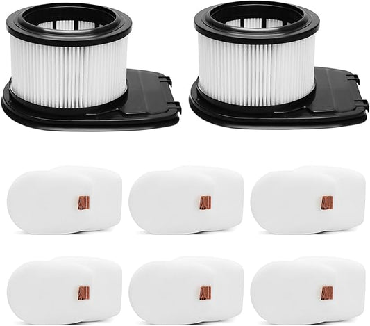 IZ662H Filter for Shark IZ662H IZ640H IZ631H WZ531H IZ682H Vertex Pro Lightweight Cordless Stick Vacuum, Part XHFIZ500 & XFFKIZ600, 2 Pack HEPA Filter 6 Pack Foam & Felt Filter Kit