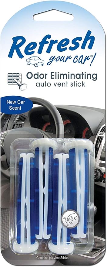 Refresh Your Car! E300888702 Auto Vent Stick, New Car, 4 Per Pack