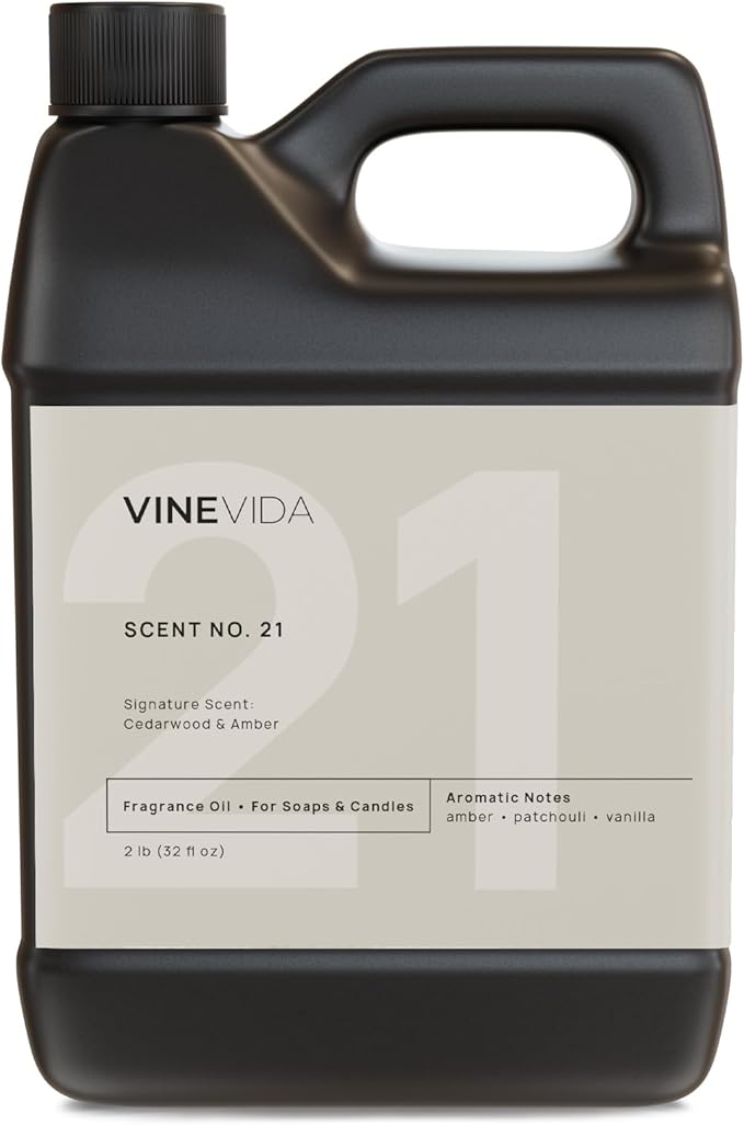 VINEVIDA [32oz] Cedarwood & Amber Fragrance Oil for Candle Making and Soap Making - Premium Candle Scents for Soy Candles