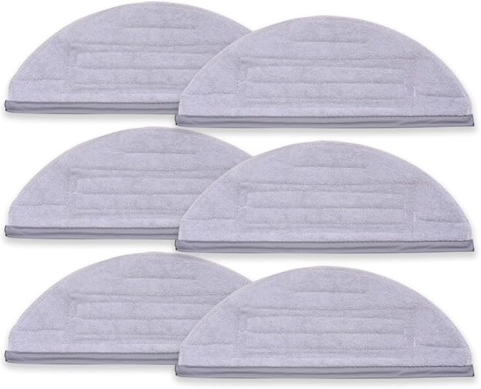neutop Mop Cloths Pads, Compatible with Roborock S8, S8+, S7, S7+, S7 MaxV Plus/MaxV Ultra/Pro Ultra, Robot Vacuum Cleaners, Washable Spare Parts Accessories, 6-Pack.