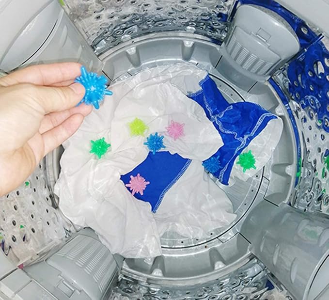 Washer Balls, Laundry Balls, Solid Colorful Laundry Ball, Washing Ball Tangle-Free Reusable Dryer Balls, Lint Catcher for Washing Machine (15 pcs)