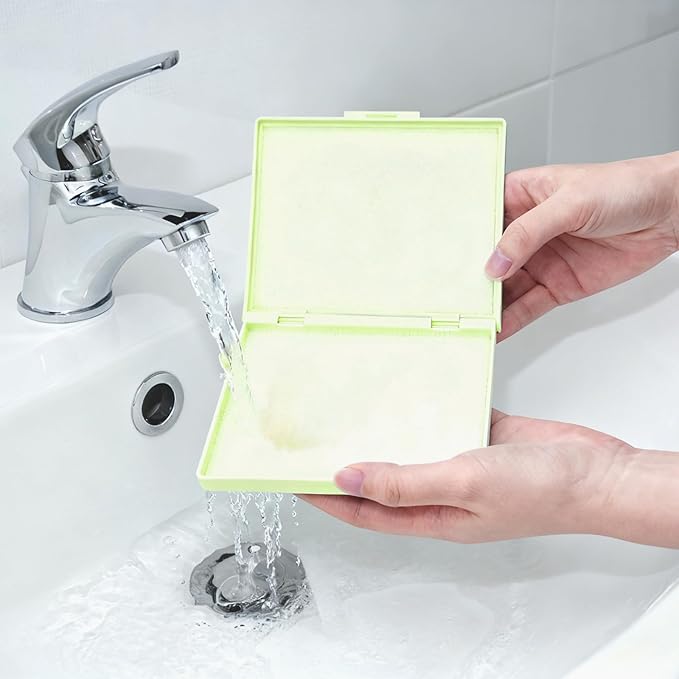 Briartw Stamp Cleaning Kit:Yellow Stamp Scrubber & All-Purpose Stamp Cleaner Spray | Dual-Sided Cleaning Pad for Rubber, Clear, Cling & Foam Stamps | Complete Care for Water-Based & Permanent Inks