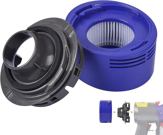 Post HEPA Filter Replacement & Motor Cover Compatible with Dyson V8 V7 Motorhead Car+Boat Trigger Cord-Free Cordless Stick Vacuum Cleaners, Upgrade Your Vacuums