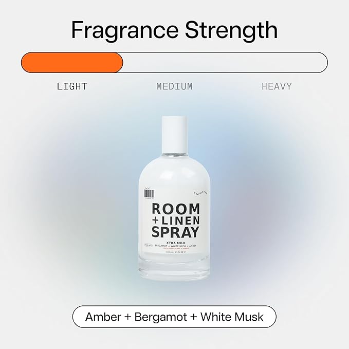 DedCool Room + Linen Spray | Xtra Milk | Natural Fabric & Linen Spray | Non-Toxic, Essential Oil Infused | Freshens Home, Bedding, Couch, Closet & Bath | 3.5 fl oz