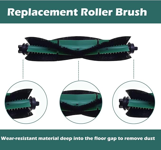 19 Pcs Replacement Parts for iRobot Roomba Combo Essential Q0120 Y0140 Q0520 Y0110 Y0120 Y0142 Q011 Robot Vacuum Cleaner Accessories，2 Roller Brushes，4 Filters，4 Mop pads，8 Side Brushes