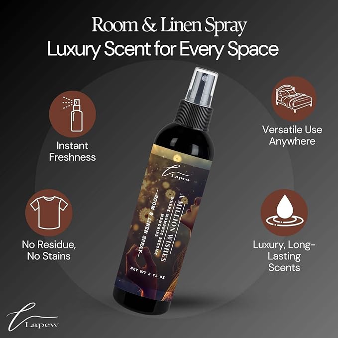 Lapew Room & Linen Spray | Fragrance Mist for Home, Car & Office | Fabric & Air Freshener | Neutralizing Mist | Made in USA | Aurabomb