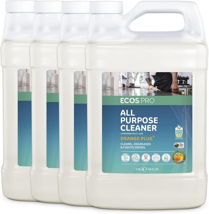 Earth Friendly Products Proline PL9706/04 Orange Plus RTU All-Purpose Cleaner-Degreaser, 1 gallon Bottles (Case of 4)