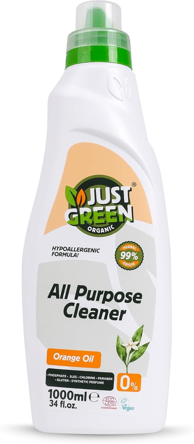 All Purpose Cleaner Spray, Plant-Based Multi-Surface Cleaner, Non-Toxic, Hypoallergenic, EcoCert Certified, Vegan, 34 fl oz (1000 ml)