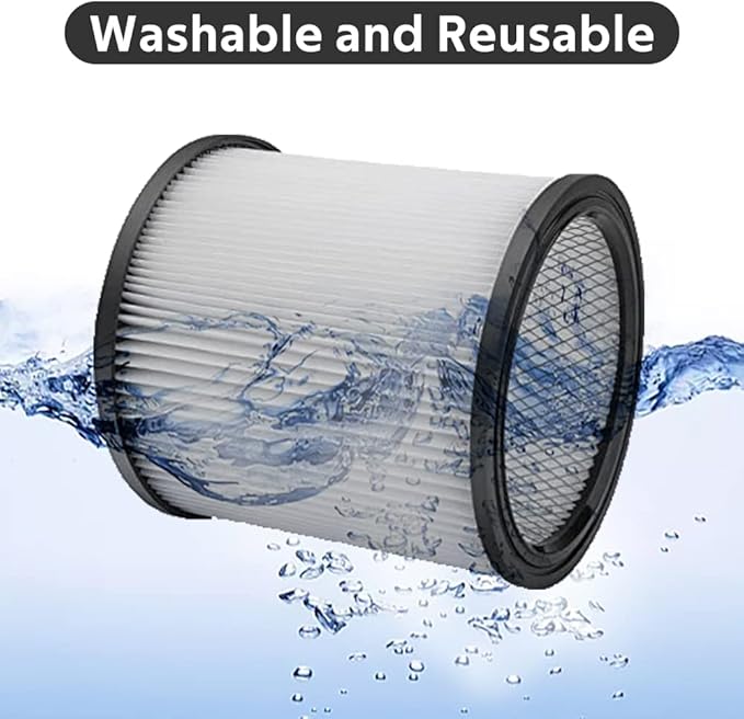 2 Pack DXVC6910 Cartridge Filter Filter and 2 Pack DXVA19-4101 Vacuum Bags for DEWALT 6-16 Gallon Wet/Dry Vacuum