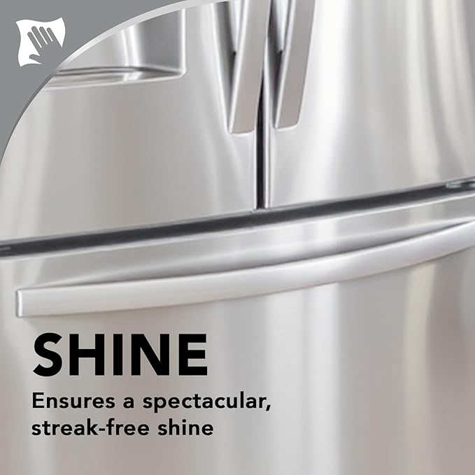 Weiman Stainless Steel Cleaner & Polish, 2 Pack Aerosol, Anti Fingerprint Spray Stainless Steel Cloth, Water Spots & Grease, No Streaks or Residue, Safe for Metal Polish, Chrome, Appliances & Sinks