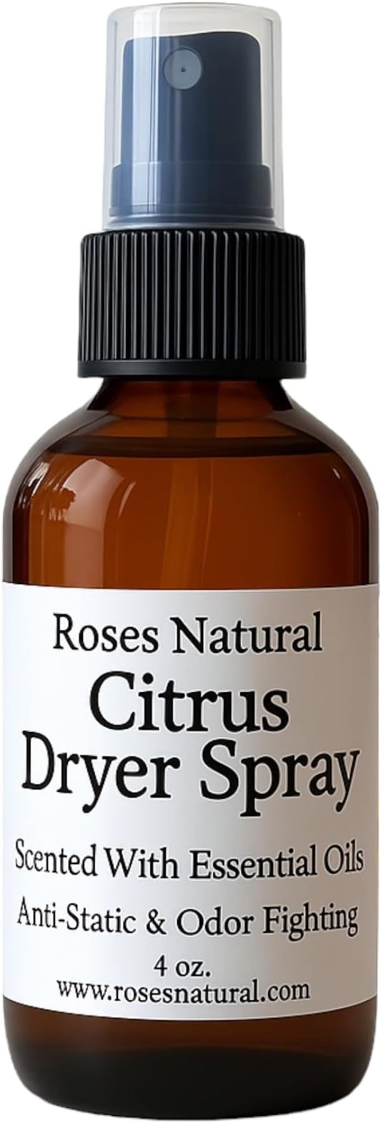 Natural Dryer Ball Spray, 4 oz, Patchouli, Lavender,Essential Oil Laundry Refresher, Fabric Freshener for Clothes, Linens & Wool, Anti-Static & Odor Neutralizer, Made in the USA (Citrus)