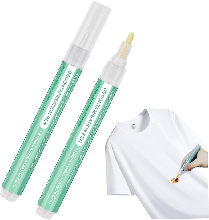 2PCS Bleach Pen for Clothing, 5ml Wash Free Stain Remover Pen, Portable Bleach Stick for Travel for Clothing