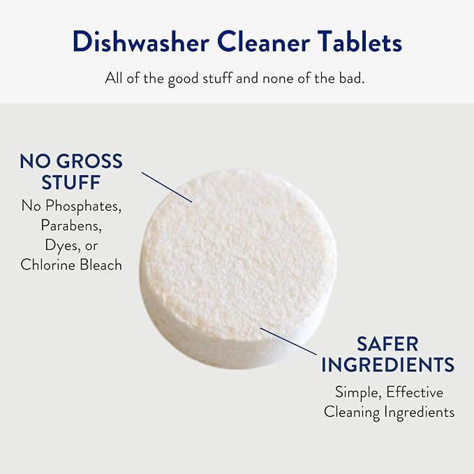 The Clean People Dishwasher Cleaner - Dishwasher Cleaner Tablets for Removing Limescale, Mineral Buildup, Grease & Odors - 6 Count, Citrus Scent