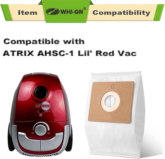 15 Pack HEPA Filter Replacement for Atrix Vacuum Bags AHLR-2, compatible with Atrix AHSC-1 Lil' Red Vacuum Cleaner