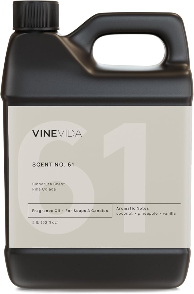 VINEVIDA [32oz] Pina Colada Fragrance Oil for Soap Making, Candle Making, Perfume, Soy Candles, Home Scents, Bath Bombs, Linen Spray, Lotions, Car Freshies