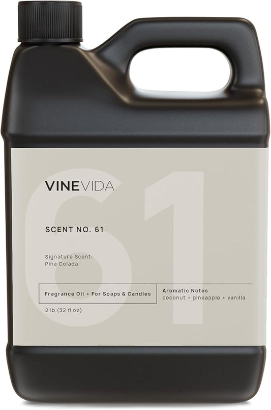 VINEVIDA [32oz] Pina Colada Fragrance Oil for Soap Making, Candle Making, Perfume, Soy Candles, Home Scents, Bath Bombs, Linen Spray, Lotions, Car Freshies
