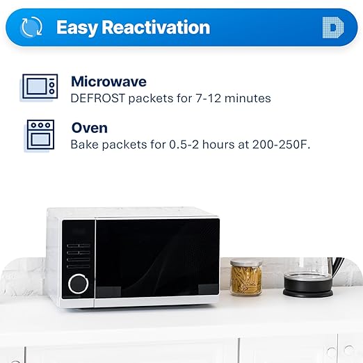 Dry & Dry 20 Gram[30 Packets] Silica Gel Packets Desiccant Packs Silica Gel Packs Silica Packets - Rechargeable Moisture Absorbers for Food Storage, Electronics, 3D Filament & Safes