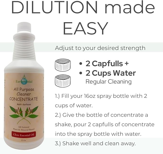 Plant-Based All-Purpose Cleaner Concentrate, 32 fl oz (Makes 64 Bottles) (Clove)