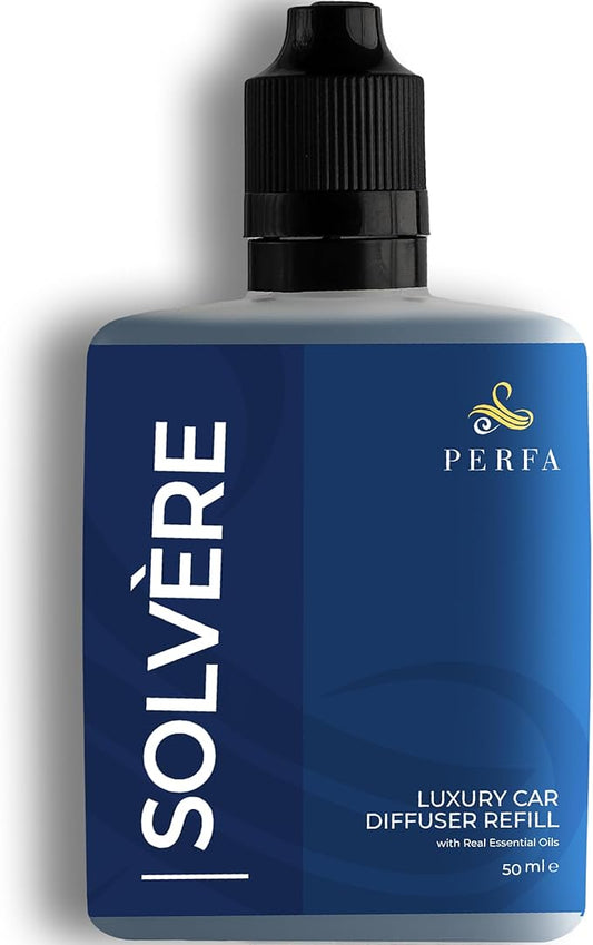 Solvère Car Air Freshener Refill (50ml) | Long Lasting Car Perfume with Solvère Fragrance | Strong Automotive Air Freshener by Perfa