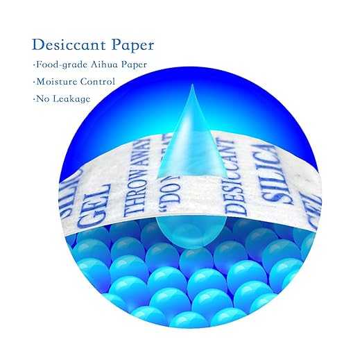 2 Gram 500 Pack Desiccant Packs for Storage, Premium Food Grade Silica Gel Packets - Rechargeable Moisture Absorbers for Safes, Food & Electronics