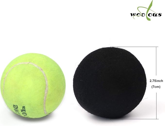 Woolous Black Dryer Balls, Natural Reusable New Zealand Eco Sheep Handmade XL Organic Wool Laundry Dryer Balls(XL,6pack)