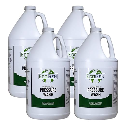 Pressure Washer Cleaner Concentrate; Industrial Use, Multifunctional For Exterior Surfaces, Biodegradable, Safe For Skin, Safe For Plants, Pack of 4 Gallons