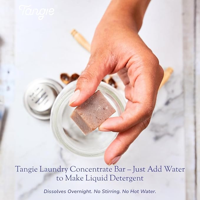 Tangie Laundry Bar Concentrate | Dissolves To Make 128+ Loads of Liquid Laundry, Zero Waste Laundry Detergent