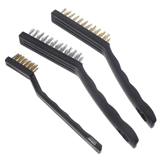Luxshiny 4sets Stainless Steel Wire Brush Set Wire Brush for Cleaning Multi-Purpose for Automotive Paint Household