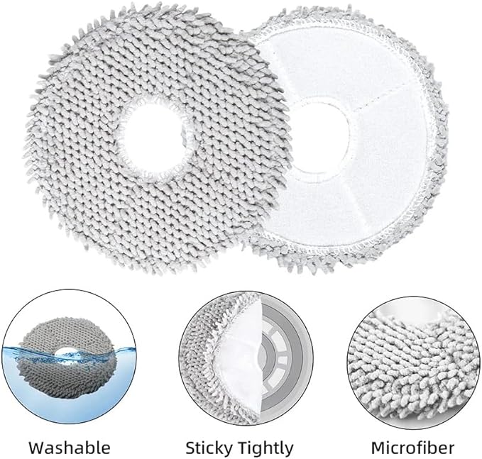 10pcs Mop Pads for ECOVACS DEEBOT X1 Omni/X1 Turbo/T20 Omni/T10 Omni/X2 Omni/T30S/N30 Pro Omni/N30 Omni/T30S AI/T30S Pro/T30S CARE/T50 OMNI/T50 PRO OMNI/T50 MAX PRO OMNI/Yeedi m12 pro+ Deebot Mop Pads