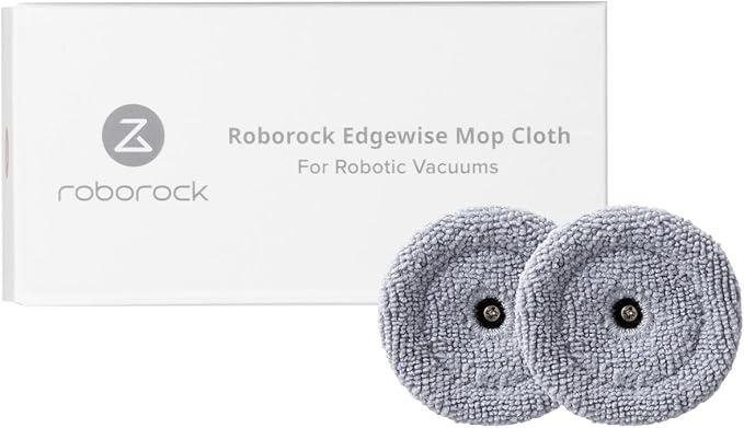 roborock 2 Pack Edge Mop Cloths for S8 MaxV Ultra, S8 Max Ultra, S8 Max(V) Ultra with R&D, Robot Vacuum Cleaner, Edge Mop Replacement Accessories