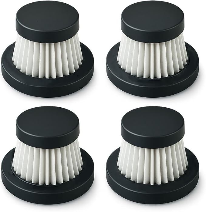4-Pack HEPA Vacuum Filter Replacement Compatible with Compact Cordless Vacuum Cleaner as Seen on TV, Washable and Reusable Vac Replacement Parts
