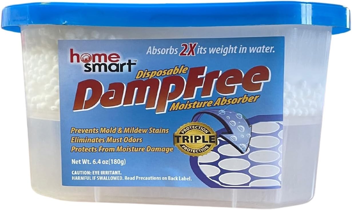 Moisture Absorber & Humidity Eliminator – Disposable Dehumidifier for Closets, Basements, Bathrooms & RV – Damp Rid Style Odor Remover, Mold & Mildew Prevention for Home Storage (Pack of 6)