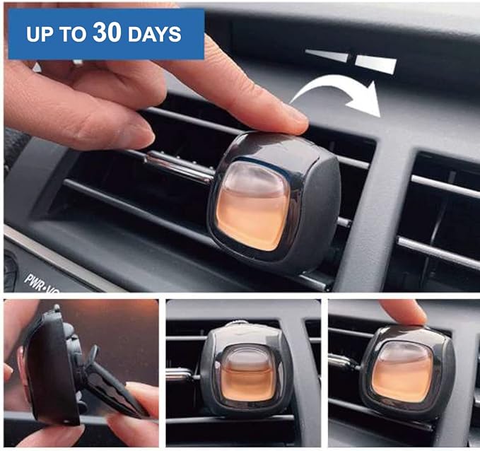 Car Air Fresheners Vent Clips, Essential Car Odor Eliminator, Perfect Scented Car Accessories, For Long Lasting Fragrance up to 30 days, 0.07 FL.OZ (Berry, 2 Packs)