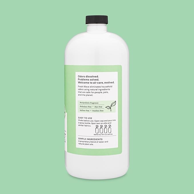 Fresh Wave Original Scent Odor Eliminator Spray & Air Freshener Refill, 32 fl. oz. (Pack of 2)
