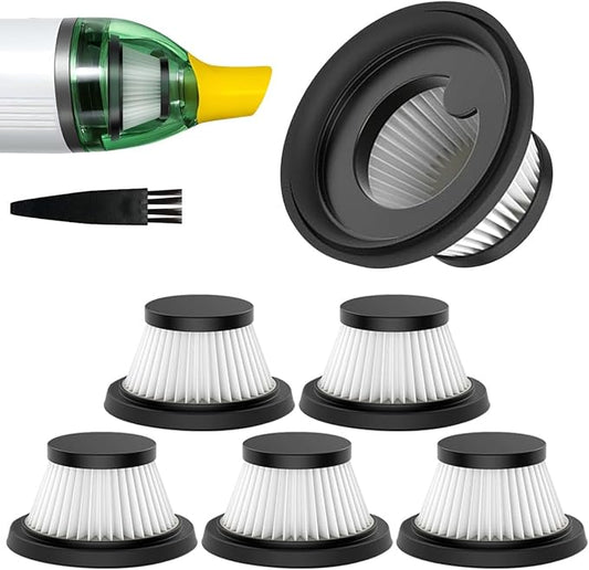 AMUSEGOOD 6 Pack HEPA Filter Replacement Compatible with Cordless Vacuum Cleaner as Seen on TV, Washable and Reusable Handheld Portable Vac Replacement Parts