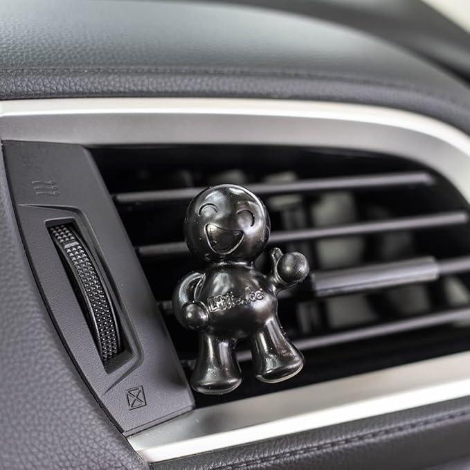 Little Joe 96405-6PK Black Velvet Scent Car Air Freshener Vent Clip, Fights Odors for up to 45 Days, Long-Lasting Freshness, Cute Car Odor Eliminator, Pack of 6