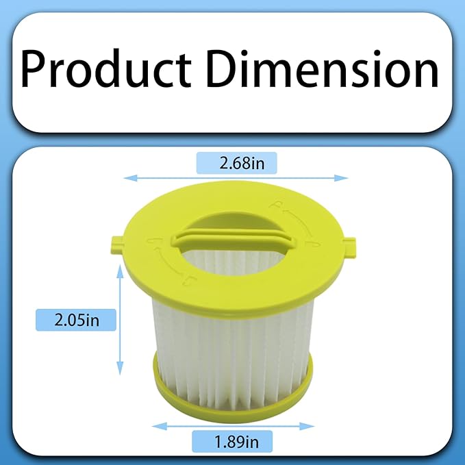 4 Pack HEPA Filters Fit Ryobi 18V ONE+ Hand Vacuum Cleaners PCL704 Series, PCL705 Series, PCL700 Series, Also Fit HART 20-Volt Hand Vacuum HPHV34, HPHV33B, HPHV34B, HPHV33B and Fit Hoover BH57400V