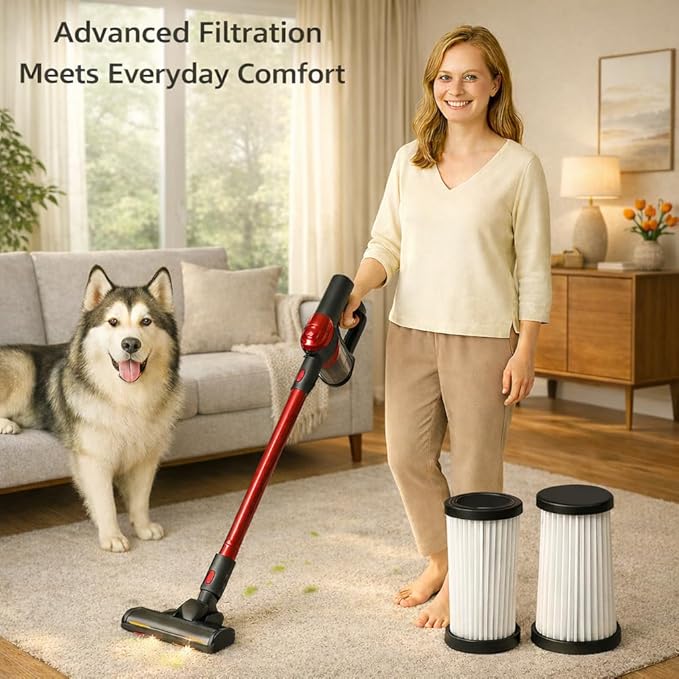 4 Pack Vacuum Filters Compatible with iwoly C150 Cordless Vacuum Cleaner, Replacement 4 Hepa Filter
