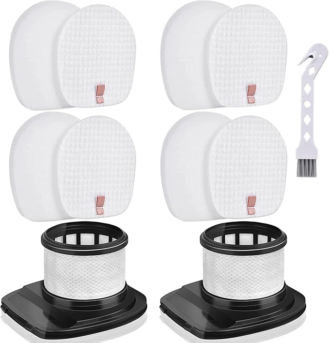 Leadaybetter IX141 Filter Replacement for Shark Rocket Pro IX140 IX141 IX142 IZ140 IZ140C IZ141C IZ142 UZ145 Cordless Stick Vacuum, 2 HEPA & 4 Foam & Felt Filters, Part # 617FJ140 & 616FJ140