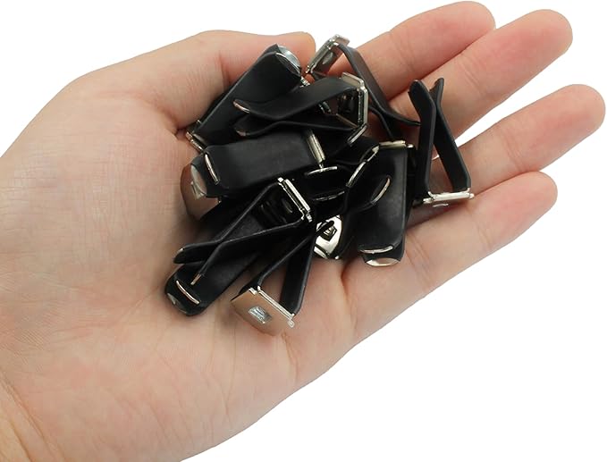 20 Pcs Square Head Car Vent Clips with Round Plastic Slot Head, Air Freshener Clips for Office Home Car Air Conditioner Outlet, Black