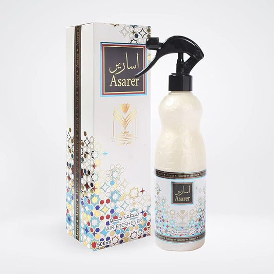 Almas Perfumes Asarer Air Freshener - 480ML 16.9FL.OZ of Fabric spray - Natural Aged Oud Scent - Odor Fighting Room Spray - long lasting Aroma for home
