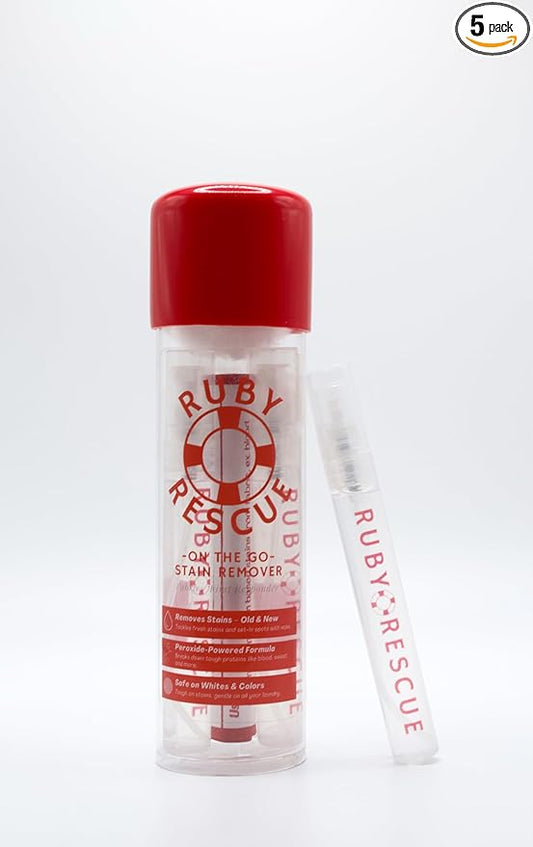 To Go, Ruby Rescue Stain Remover, Powerful Peroxide Formula, Clothes, Carpets, Upholstery, Spray Cleaner, Instantly Lifts Protein-Based Stains