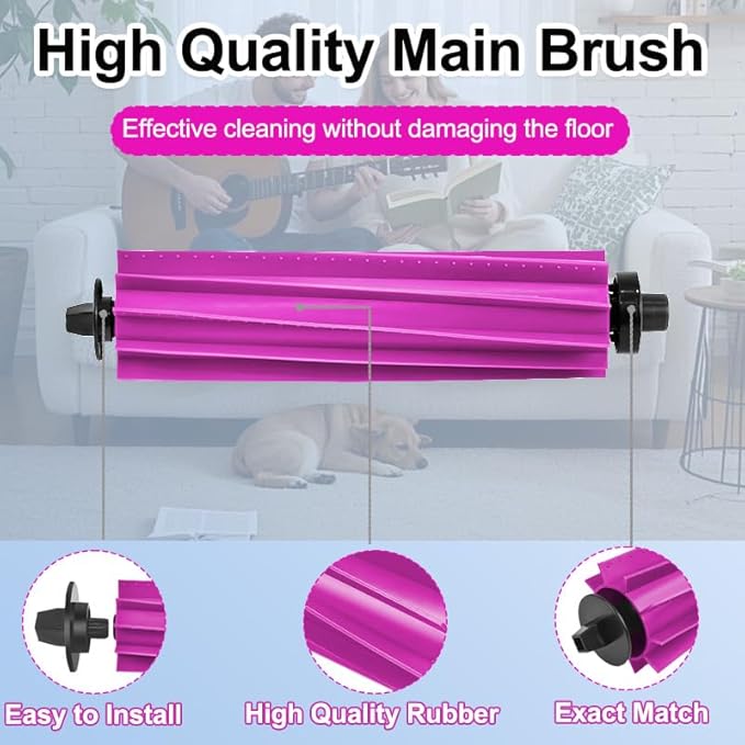 E20 Plus Replacement Parts Compatible with Eureka E20 Plus Combo Robot Vacuum, Accessories Including 1 Main Brush,4 Side Brush,4 mop Pads,4 Hepa Filter