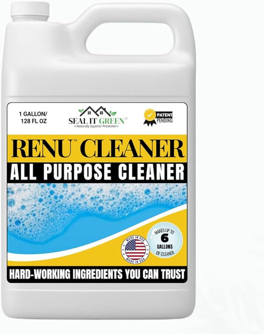 Renu Universal House Wash-Incredible Coverage Of 2000+ SF | Removes Stains, Oxidation & More | Ideal For Vinyl Siding, Decks, Fences, Pavers & Outdoor Fabrics | Surfaces Stay Clean for up to 3 Yrs.
