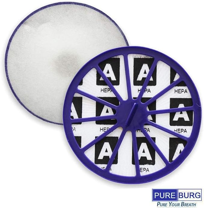 PUREBURG DC07 Replacement HEPA Filter Set Compatible with Dyson DC07 Series Animal All Floors Vacuum Cleaner Part 901420-02 904979-02,Pre-Motor & Post-Motor HEPA Filter & Seals