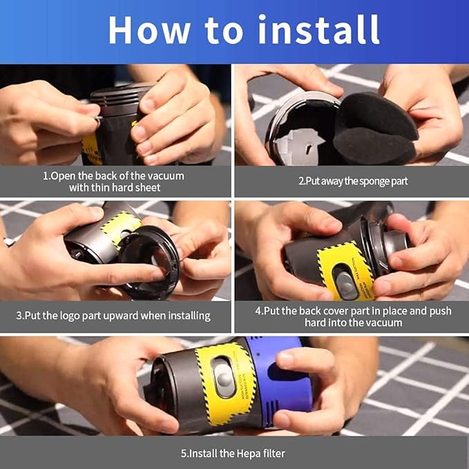 Motor Rear Cover Replacement Compatible with Dyson V8 V7 Motorhead Car+Boat Trigger Cord-Free Animal Cordless Stick Vacuum Cleaners, Upgrade Your Vacuums, Part t030811