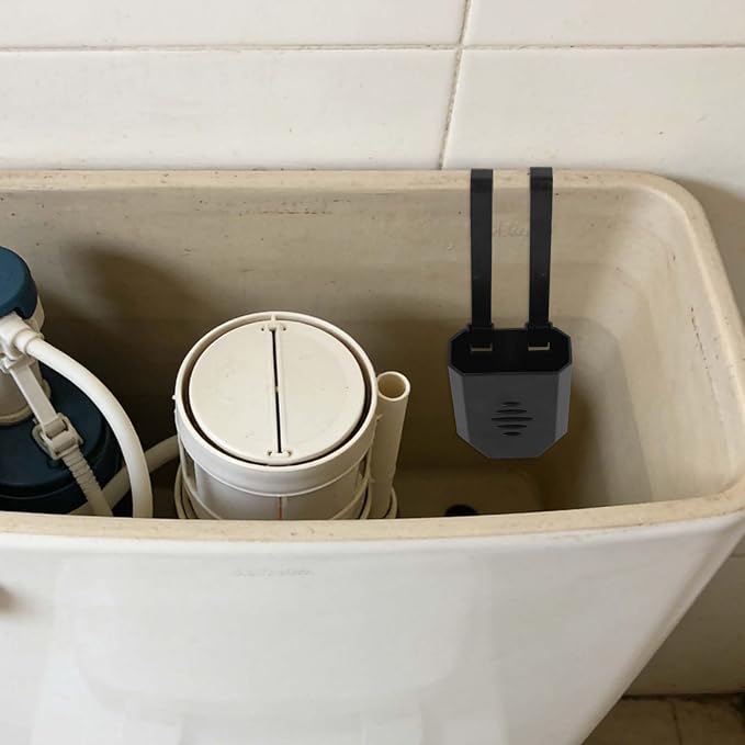 2pcs Toilet Bowl Cleaning Pods Holder, ABS Cleaning Pods Hanging Caddy Bracket with Hooks for Home Apartment Hotel & Workplace Bathrooms (Black+White)